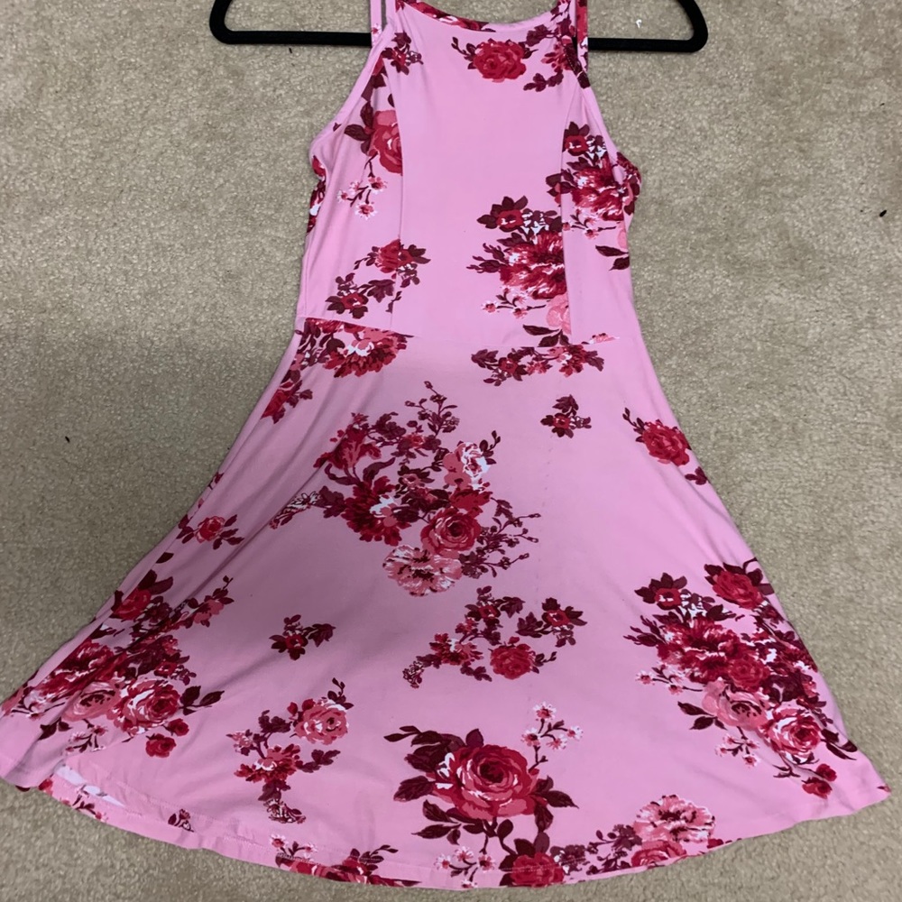 Floral print sun dress mini